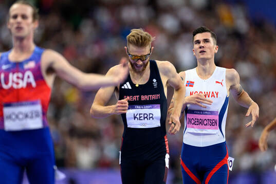 Jakob Ingebrigtsen of Norway looks dejected
