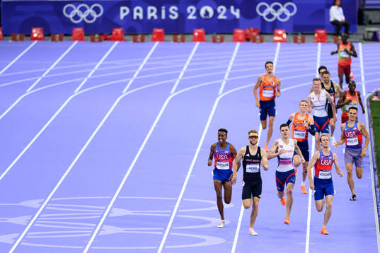 Yared Nuguse of USA, Josh Kerr of Great Britain, Jakob