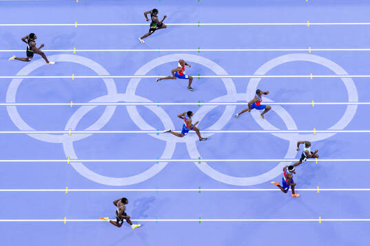 Letsile Tebogo of Botswana, Noah Lyles of USA, Erriyon