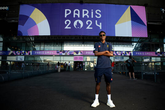 Suldan Hassan of the Swedish national athletics team poses