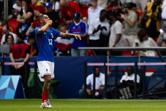 Enzo Millot of France celebrates the 1-0 goal in the