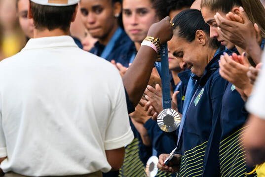 Marta of Brazil looks dejected