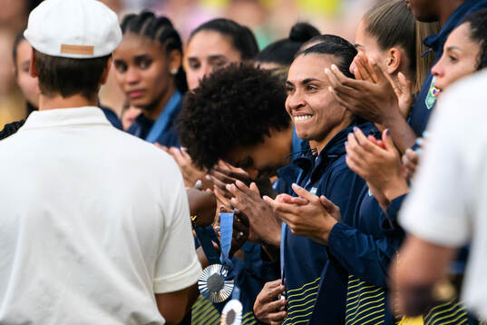Marta of Brazil looks dejected