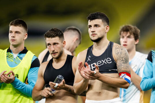 Niko Galesic of Rijeka looks dejected