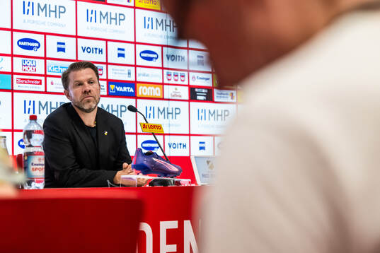Head coach Pål Arne Johansen of Häcken at a press