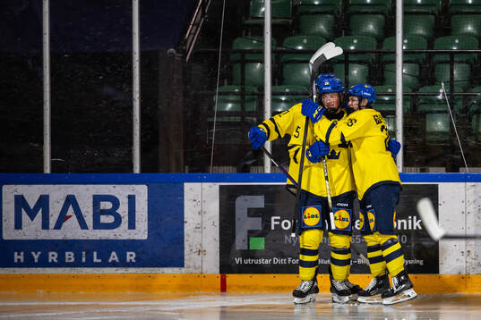 Max Isaksson and Måns Josbrant of Sweden celebrates the