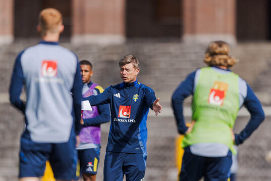 Head coach Jon Dahl Tomasson of the Swedish men's football