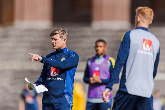 Head coach Jon Dahl Tomasson of the Swedish men's football