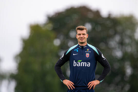 Alexander Sørloth of the Norwegian national football team