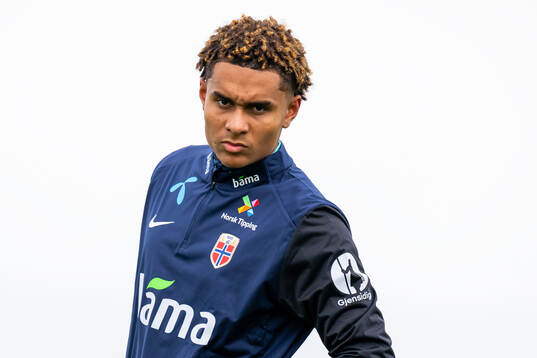 Antonio Nusa of the Norwegian national football team