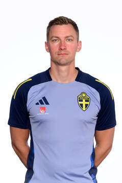 Physio Rickard Engström poses for at portrait
