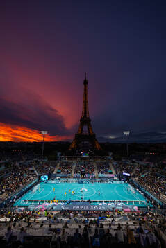 General view of the Eiffel Tower stadium at men's blind