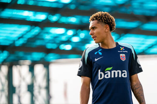 Antonio Nusa of the Norwegian national football team