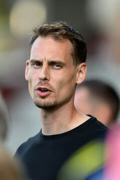 Head coach Daniel Bäckström of Sweden of Sweden