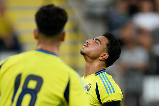 Jusef Erabi of Sweden looks dejected