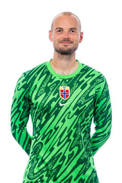 Goalkeeper Viljar Myhra of the Norwegian national football