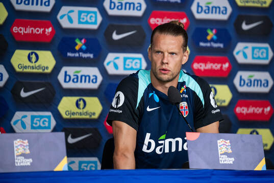 Goalkeeper Ørjan Håskjold Nyland of the Norwegian