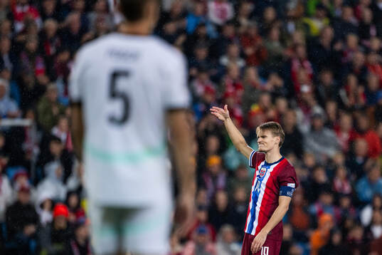 Martin Ødegaard of Norway reacts