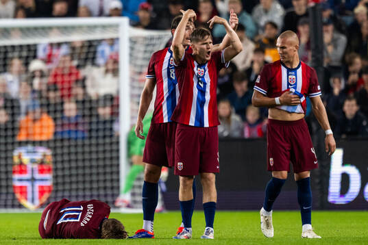 Martin Ødegaard of Norway in pain