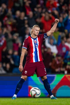 Erling Braut Haaland of Norway celebrates