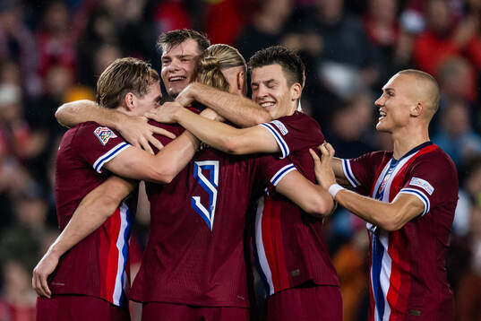 Erling Braut Haaland of Norway celebrates with Kristian