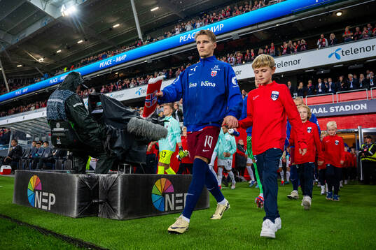 Martin Ødegaard of Norway enters the pitch