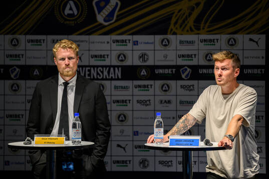 Elfsborgs manager Oscar Hiljemark och Halmstads