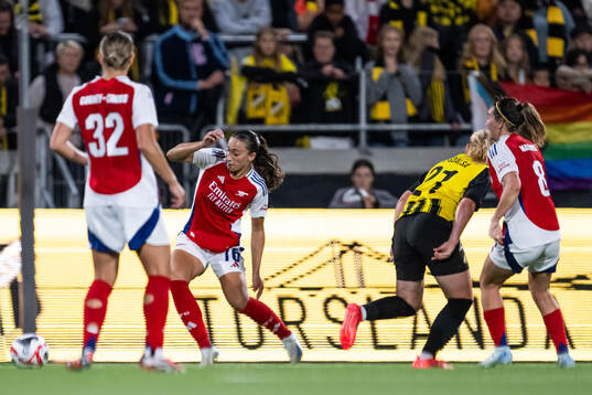 during Rosa Kafaji of Arsenal the UEFA Women's Champions