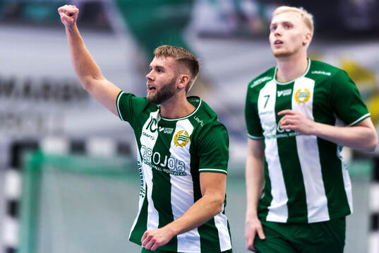 Hammarbys Oliver Wigmark jublar