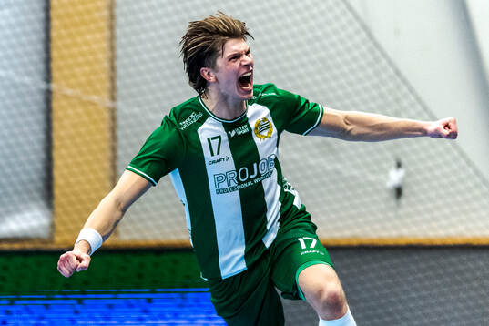Hammarbys Ludvig Lindeberg jublar