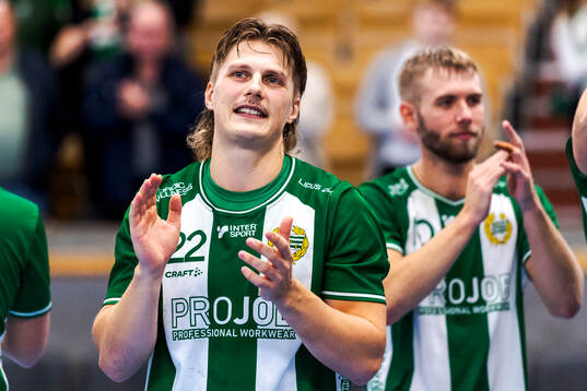 Hammarbys Viktor Ahlstrand jublar