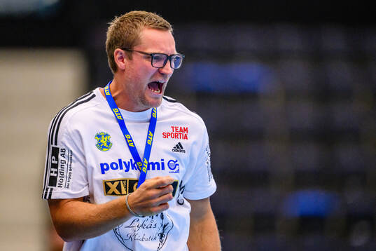 Ystad IFs tränare Oscar Carlén