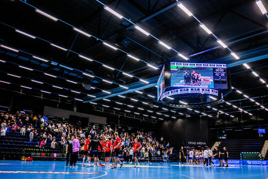 Jumbotronen visar slutresultatet 42-26