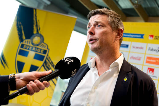 Head coach Jon Dahl Tomasson of the Swedish national
