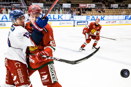 IK Oskarshamns Viktor Smeds och Moras Oskar Asplund
