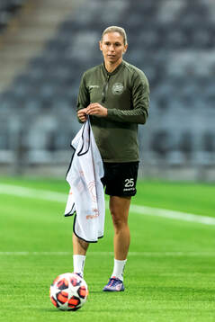 Jonna Andersson of Hammarby at a training session