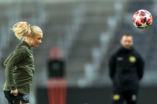 Klara Folkesson of Hammarby at a training session