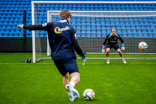 Goalkeeper Egil Selvik of the Norwegian national football