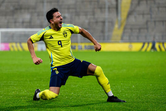Jusef Erabi of Sweden celebrates