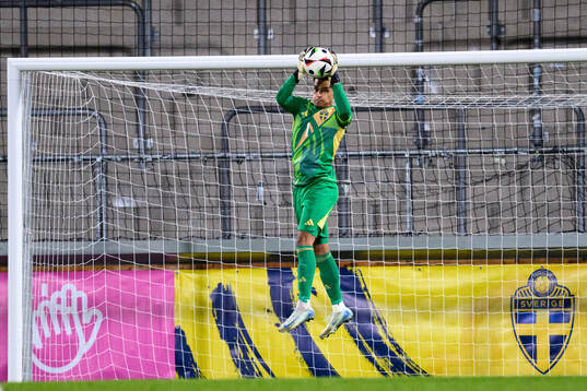 goalkeeper Oliver Dovin of Sweden