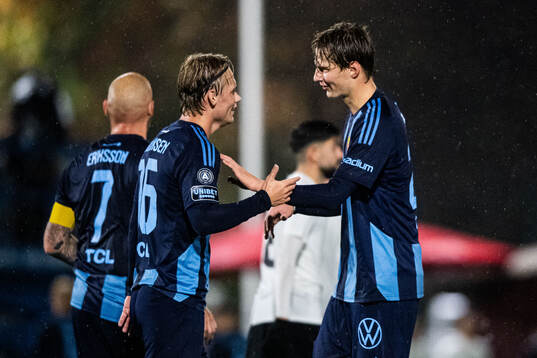 Djurgårdens Tobias Gulliksen och August Priske Flyger