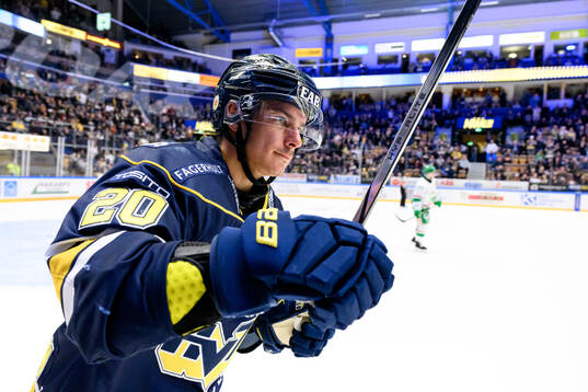 HV71s Andre Petersson jublar