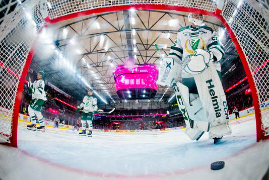 Färjestads Magnus Nygren, Joakim Nygård och målvakt