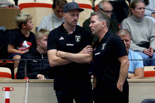 Faluns tränare Eric Björk och Henrik Lorendal