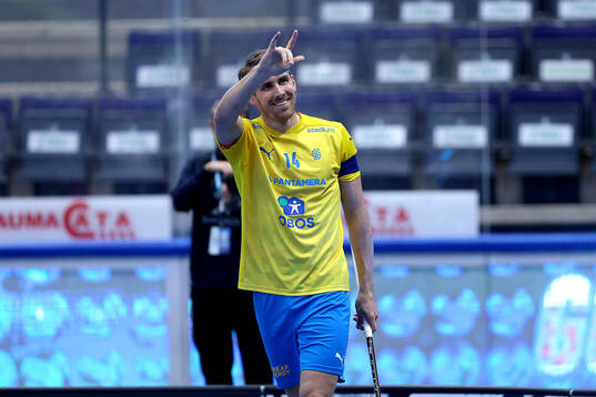 Tobias Gustafsson of Sweden celebrating
