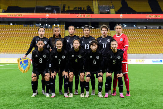 The players of Kazakhstan pose or a team group photo