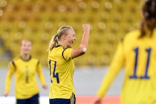 Filippa Andersson Widén of Sweden celebrates