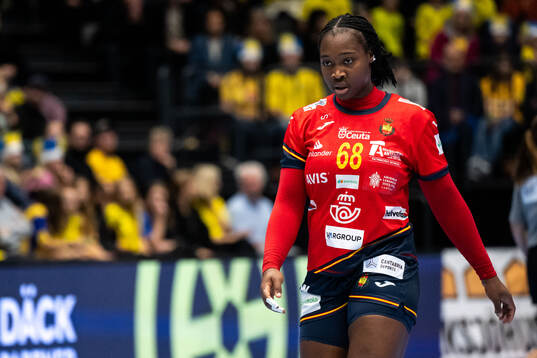 Lyndie Tchapchet of Spain looks dejected