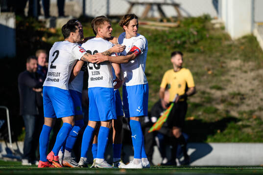 Helsingborgs spelare jublar