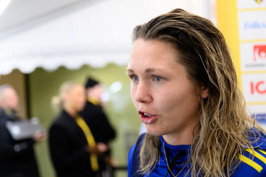 goalkeeper Jennifer Falk of Sweden